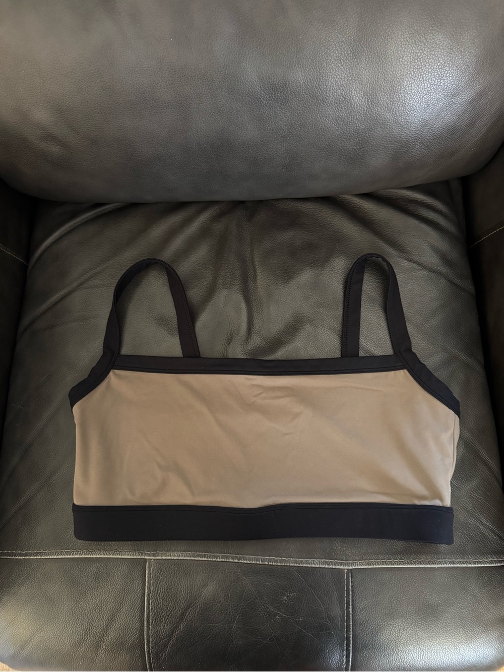 Splits59 Tan and Black Sports Bra